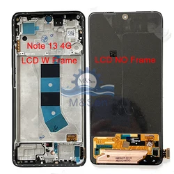 6.67'' Original For Xiaomi Redmi Note 13 4G LCD Display 23129RAA4G Screen Touch Panel Digitizer For Redmi Note13 5G LCD Frame