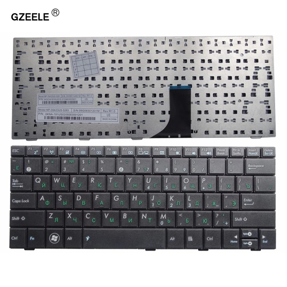Klawiatura do laptopa ASUS EEEPC EPC 1005 1005HD 1005HA 1001HA 1008 1001 1005P 1005PE 1005PEG 1005PG 1008p 1005PX (US/RU/UI)