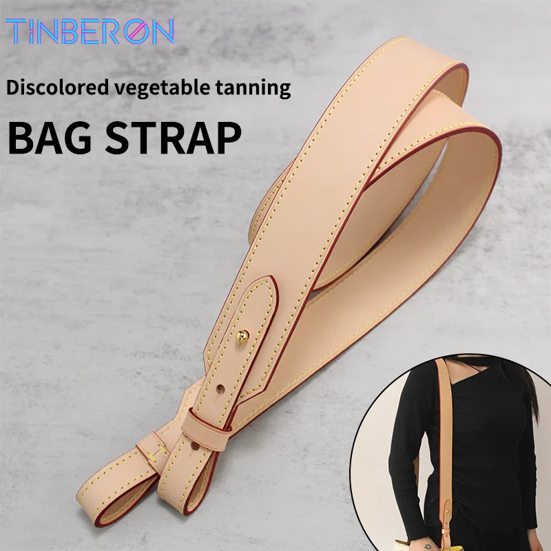 

TINBERON Vegetable Tanned Leather Bag Strap for Bucket Bag Shoulder Straps Replacement Adjustable Long Belt Bag Part Accessories