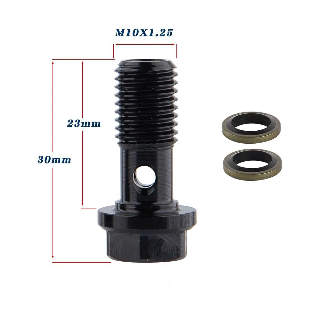 Motorcycle Brake Oil Cooling Radiator Modification Oil Pipe Oil Passage Screw Hollow Return Screw M10 * 1.25