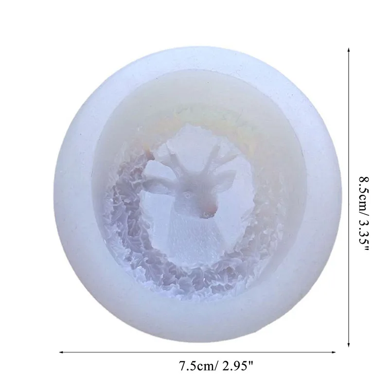 Moldes de silicona con forma de corona de ciervo, moldes de jabón, molde de vela, molde de Mousse de postre, Gadget de fabricación manual para boda