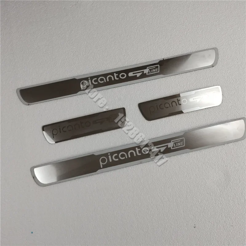 

for KIA PICANTO GT LINE 2015-2020 protector Threshold Sticker Car Stainless Steel Door Sill Scuff Plate Door Sill