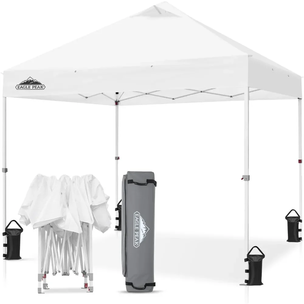 

10' x 10' Heavy Duty Commercial Canopy Tent Pop Up Industrial Instant Canopy Shelter with 100 Square Feet of Shade