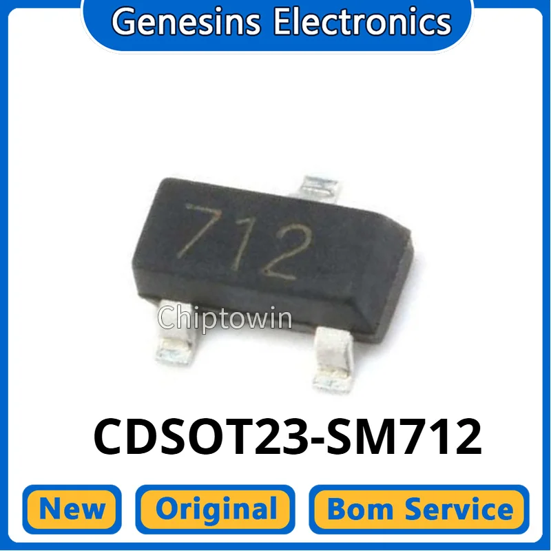 5/50/500 pcs SM712.TCT CDSOT23-SM712 SOT-23 TVS Diode W7