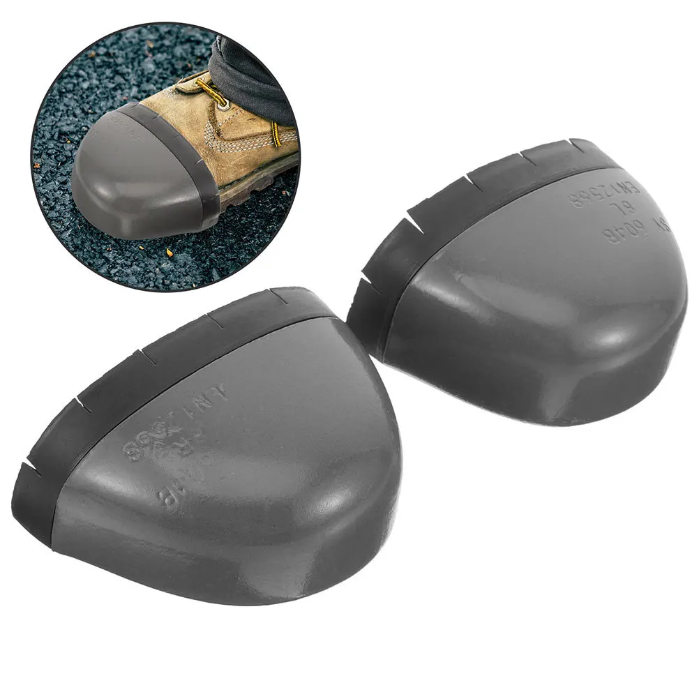 

1Pair Wear Resistant Toe Cover Steel Toe Guards for Safety Shoes Simple Design Easy Install Practical Use Outdoor Accessory