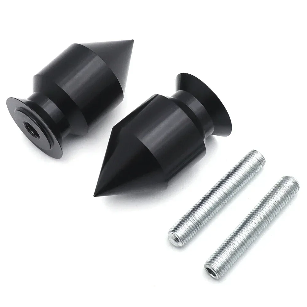 Motorcycle Part Black Spike Swingarm Spool 10mm Thread for Yamaha Kawasaki ER-6N 09-10/Ninja 250R 08-11