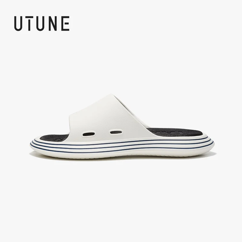 UTUNE Outside Slippers Men Summer Runway Shoes EVA Outdoor Women Slides Soft Thick Sole Non-slip Pool Beach Sandals Indoor Bath