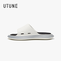 UTUNE Outside Slippers Men Summer Runway Shoes EVA Outdoor Women Slides Soft Thick Sole Non-slip Pool Beach Sandals Indoor Bath