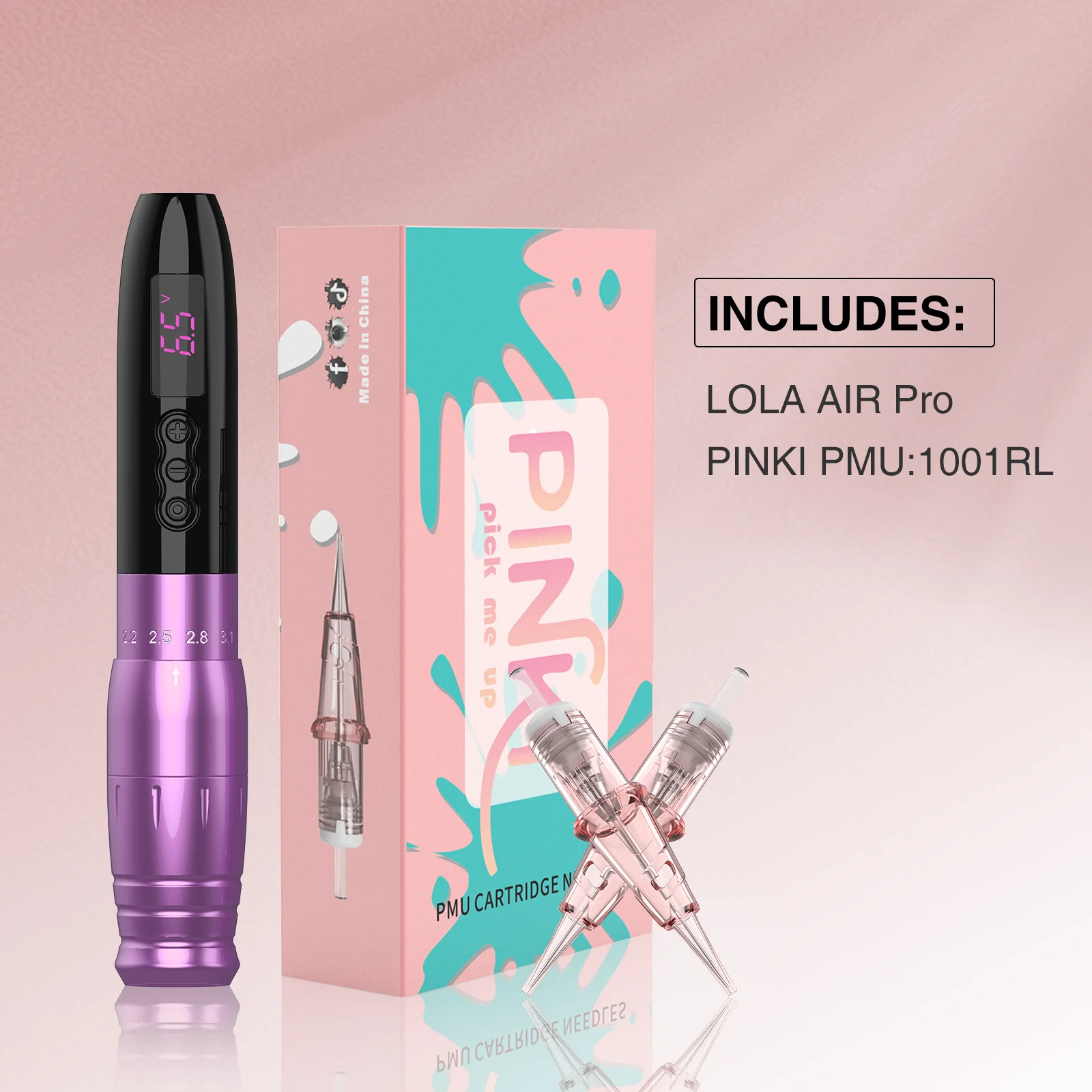 POPU LOLA AIR Pro Wireless Battery Permanent Makeup Pen Machine Tattoo Kits for PMU SMP&TATTOO