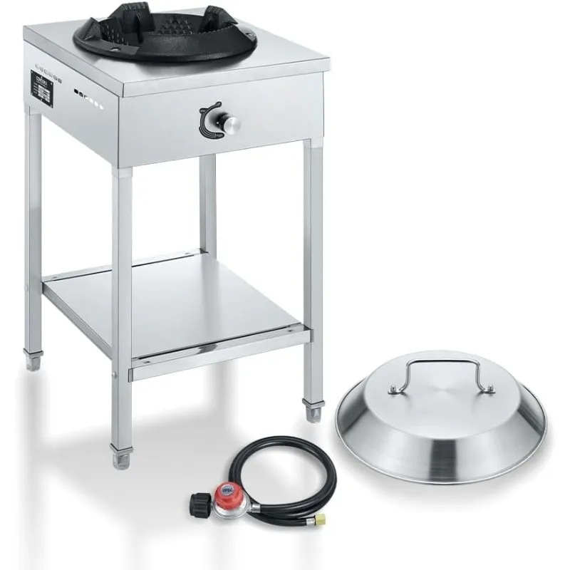 

home.Professional Burner Stainless Steel Commercial Wok Range Single Burner Outdoor Propane Stove. Great for Stir