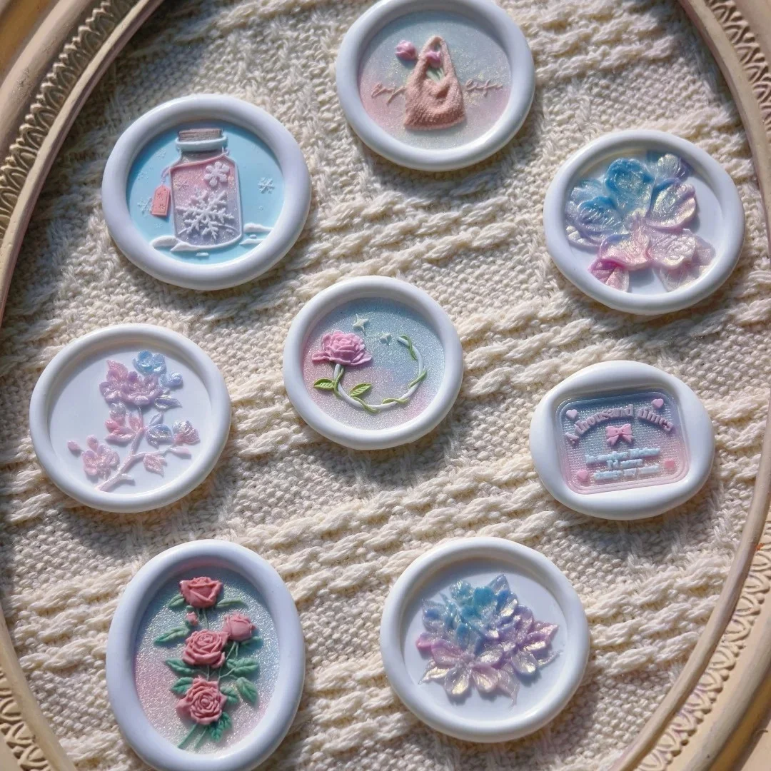 

Moonlight Freud Rose Stamp Copper Head Relief Mail Stamp Sealing Wax Seal Children's Cute Stamp Busin Supplies