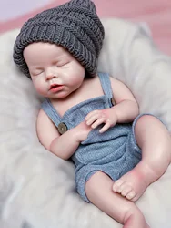 50cm Waterproof Solid Silicone Bebe Reborn Girl/Boy With 3D Painted Skin Can Open Mouth Handmade Lifelike Reborn Baby Doll