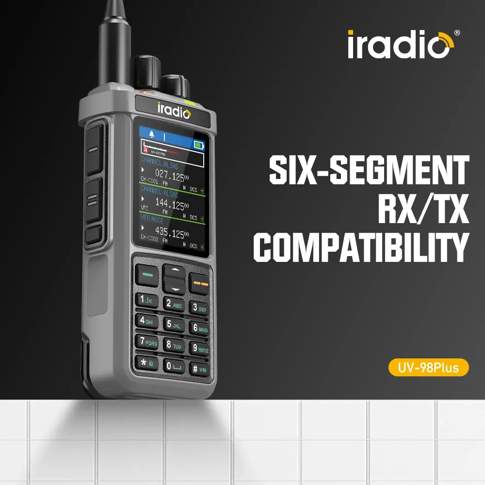

Рация Iradio UV98PLUS с GPS-навигацией, улучшенная, дальность действия 10 км, двухсторонняя связь SW/LWMW