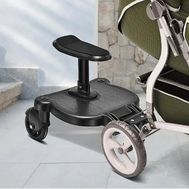 

Universal Stroller Rider Board Buggy Wheeled Board Seat Pedal With Detachable Seat Glider Standing Board for outdoor travel