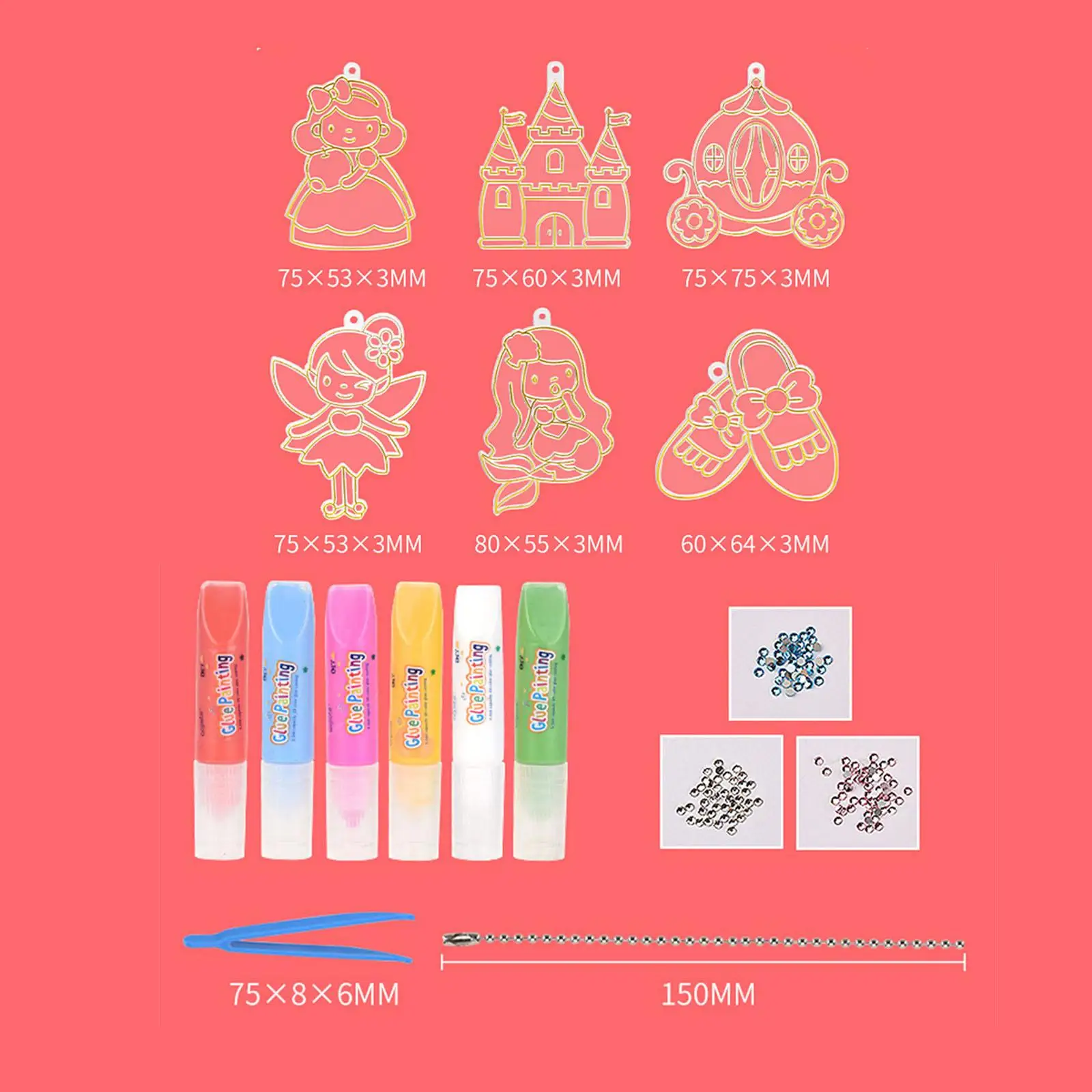 Diy pintura de cristal artes e artesanato pintura de cristal desenho brinquedos para crianças meninos meninas crianças fontes de festa ano novo