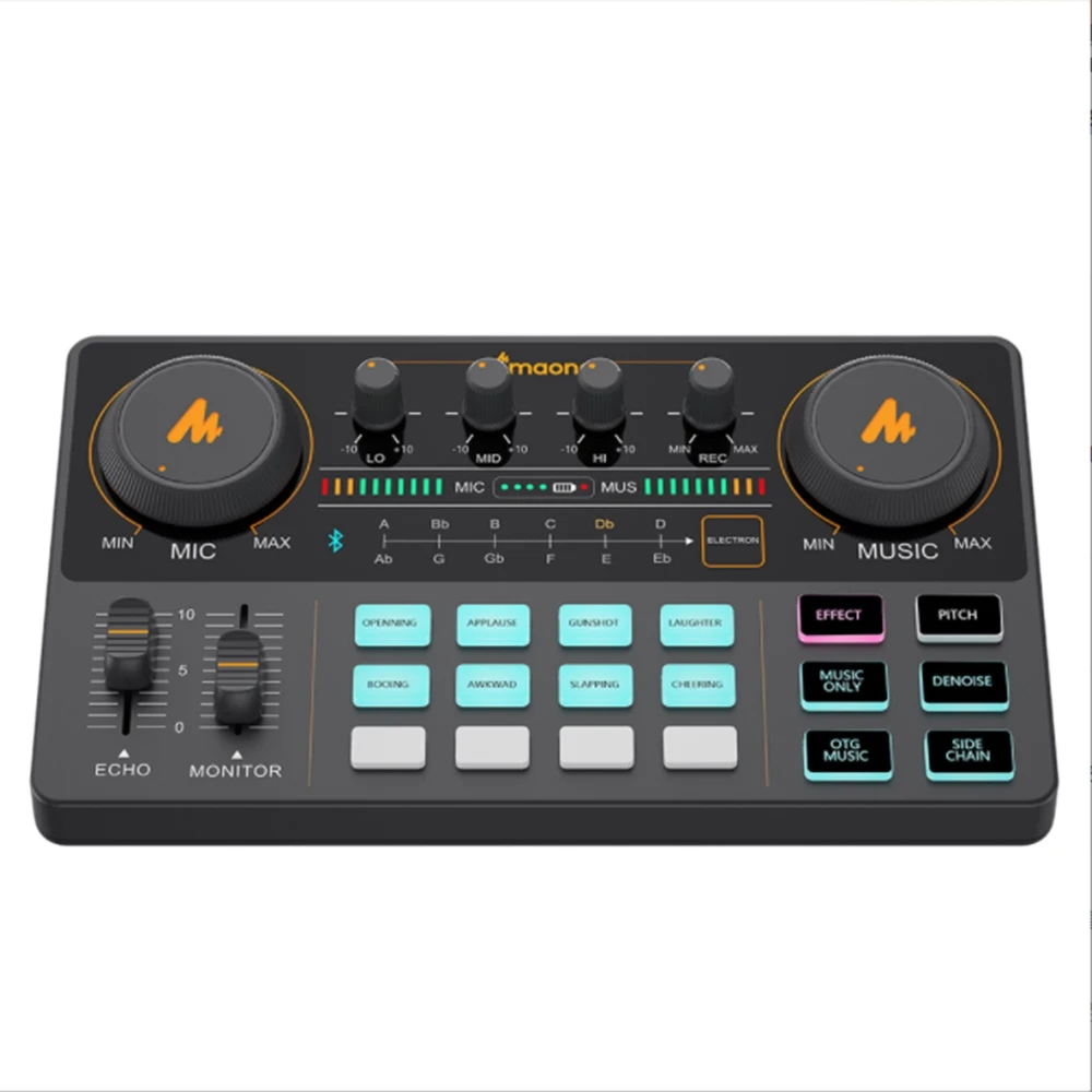 4.1 Channel Live Sound Card Mixer Live Broadcast Equipment Can Be Connected to XLR Condenser Microphone Live Broadcast