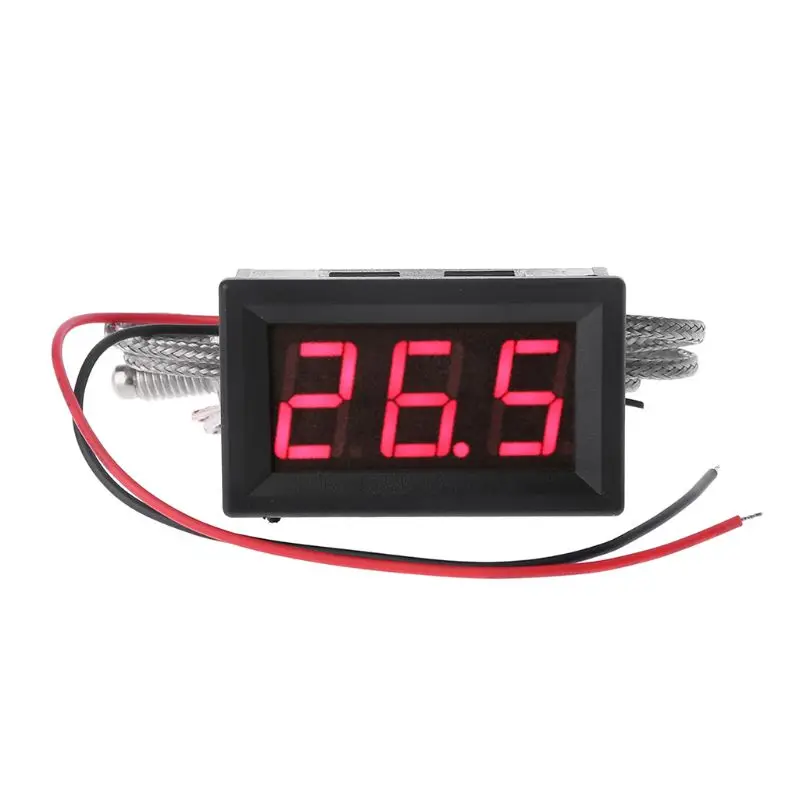 Digital Temperature Meter LEDDisplay with Industrial Grade Embedded K-Type Thermocouple Temperature Sensor M6 M4YD