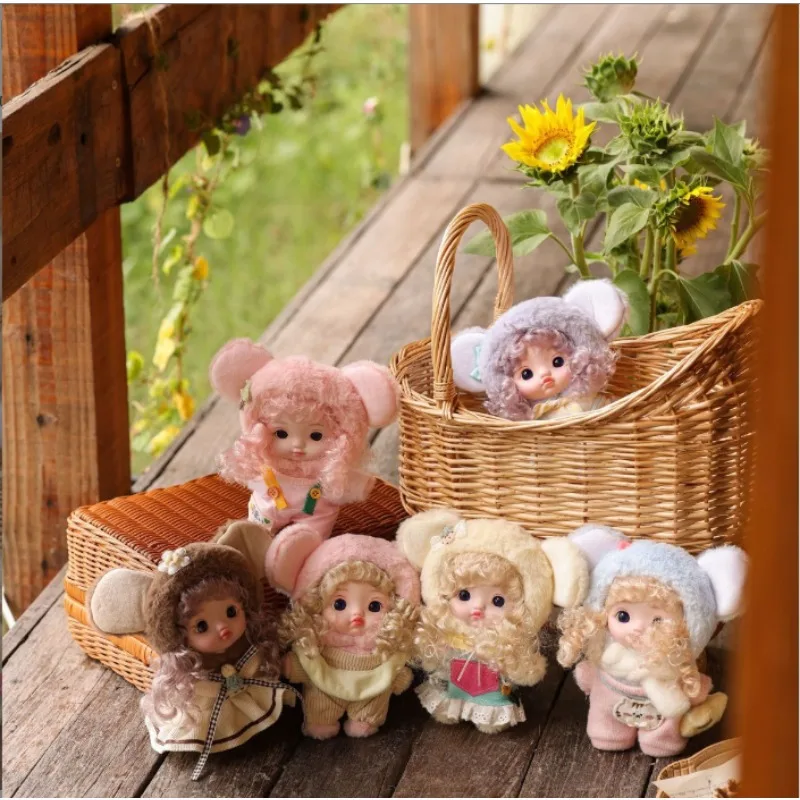 

Big-eyed Cute Girl Doll, Lovely Curly-haired Plush Doll, Dress-up Girl Toy, Soft Stuffed Doll