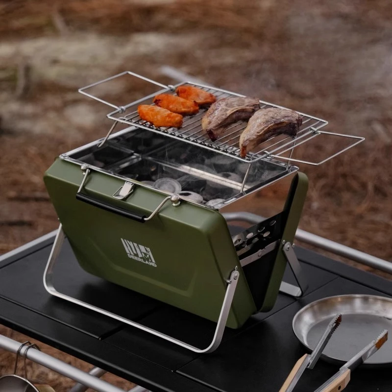

Outdoor Portable Grill, Folding Mini Wood Stove, Travel Grill, Household Fireplace