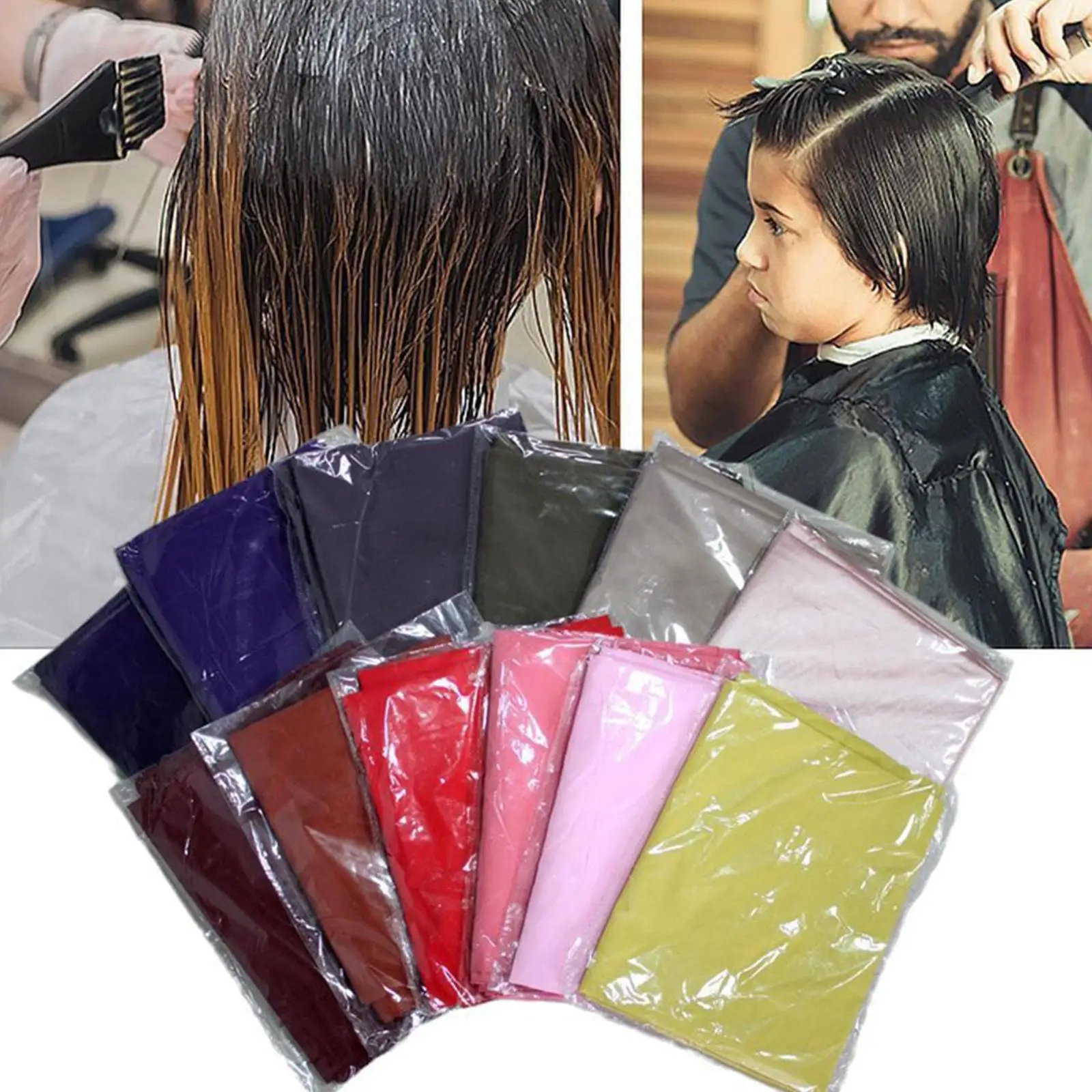 1PC Random Color Waterproof Salon Hair Cutting Cape Barber Hairdressing Haircut Cloak Apron Shaving Cloth 90*60cm