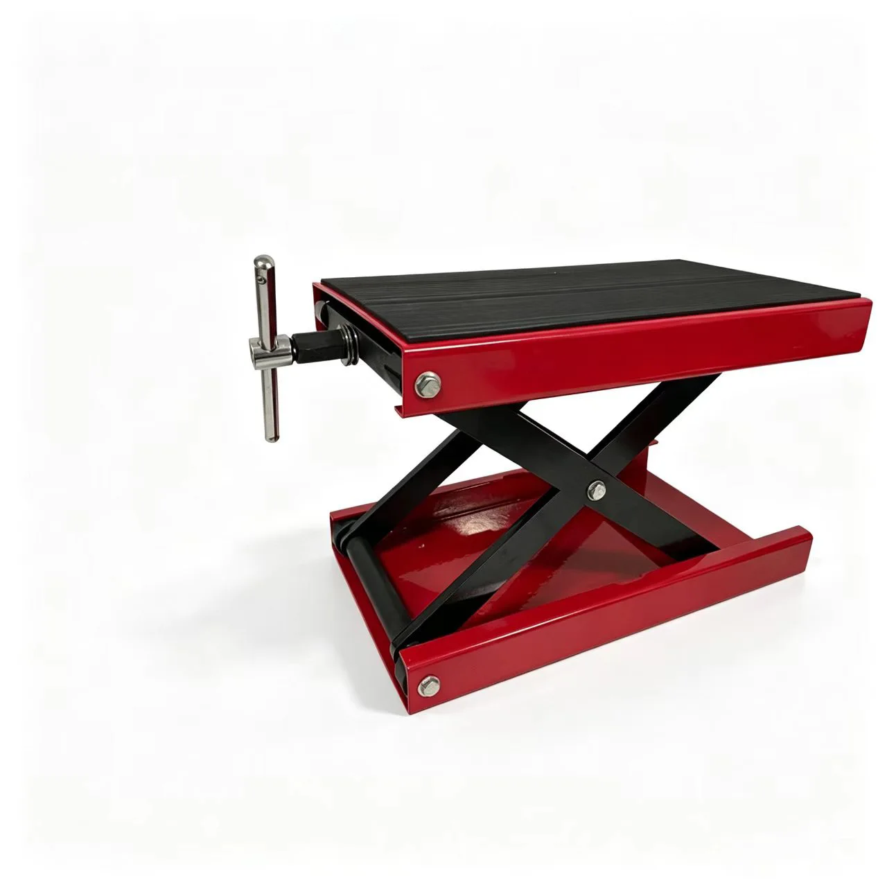 Motorcycle Lift Jack Repair Stand Platform Heavy Duty Scissor Maintenance Rack for Garage Workshop Bike Service and Tire Change