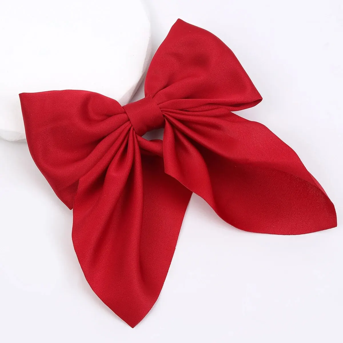 Mixed Color 5pc Ribbon Bow Girls Hair Clips Elegant Solid Color Bow Hair Accessories Hair Clips for Girls Headwear