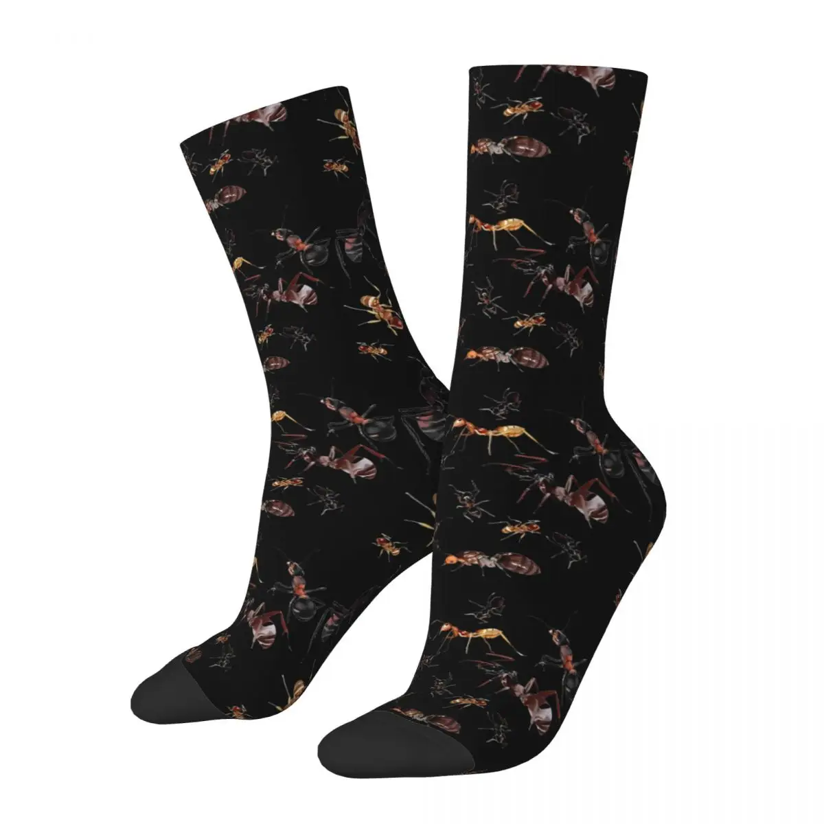 Insects Harajuku Stockings Men A Medley of Ants Socks Soft Breathable Retro Socks Spring Running Non Slip Custom Socks Gift