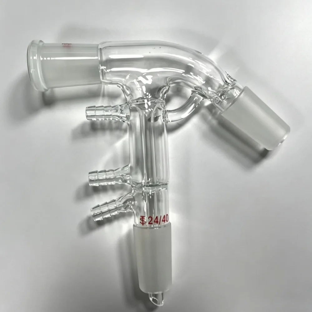 24/40 Glass Micro Distillation Head Borosilicate Fractional Distillation Apparatus for Lab Chemistry
