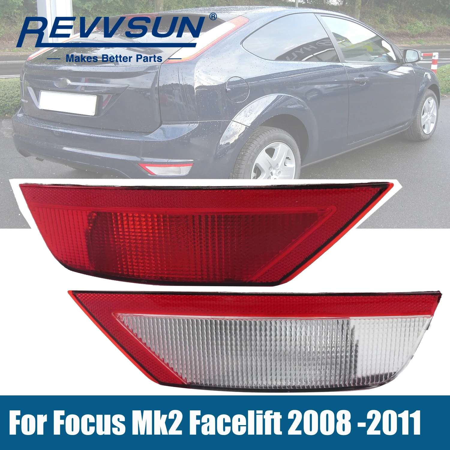 

Задний левый/правый противотуманный фонарь для Ford Focus Mk2 Facelift 2008 2009 2010 2011, корпус отражателя бампера 1490657 1505706