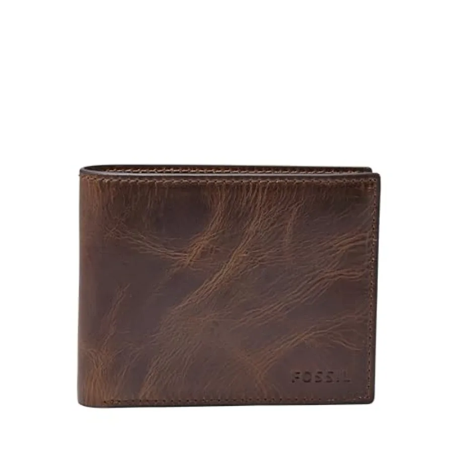 

Men's Wallet, Derrick Leather RFID-Blocking Wallet, Bifold with Flip ID