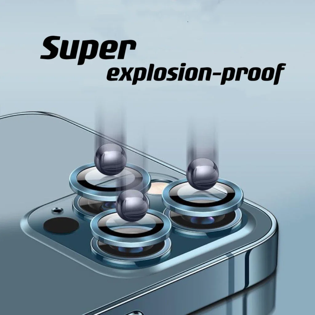 3-2 قطعة حامي عدسة الكاميرا آيفون 16 15 14 13 برو ماكس 13 حلقة معدنية صغيرة حامي الزجاج آيفون 14 15 زائد عدسة الكاميرا