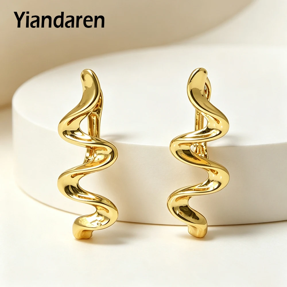 NEW 18K Gold Plated Brass Metal Long Earwires Earring Hooks Clasps For Women Luxury Earring Making Accessories Jewelry Materials