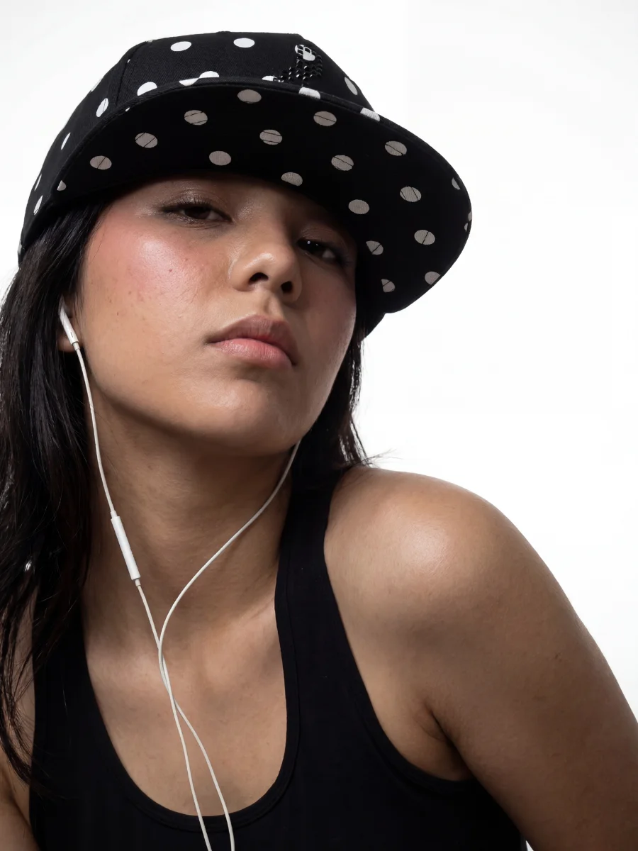 original-sauce-2026-polka-dot-hat-embellished-with-diamonds-music-note-flat-brim-american-street-style-lightweight-baseball-cap