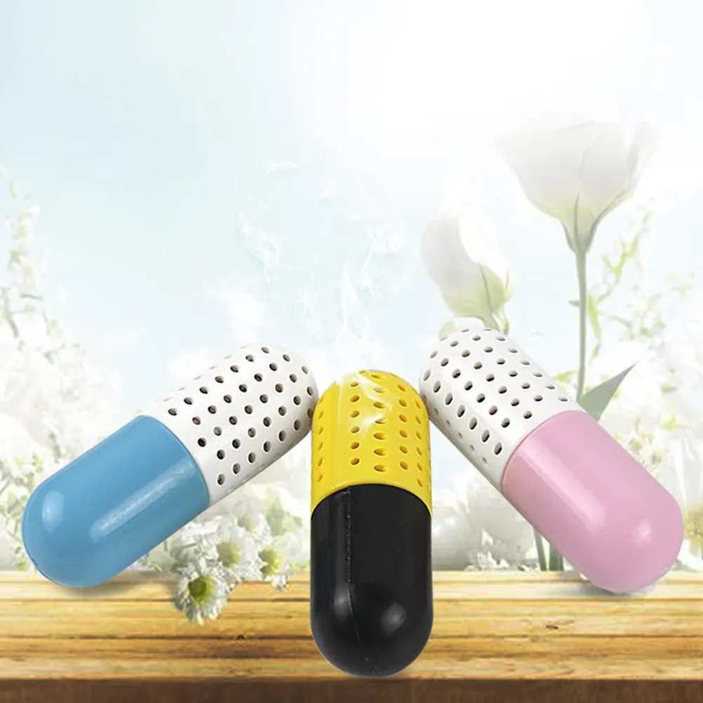 3Pcs ABS Capsule Desiccant Deodorizer for Shoes Wardrobe Drawers Suitcases Odor Sweat Drying Bactericidal Freshener