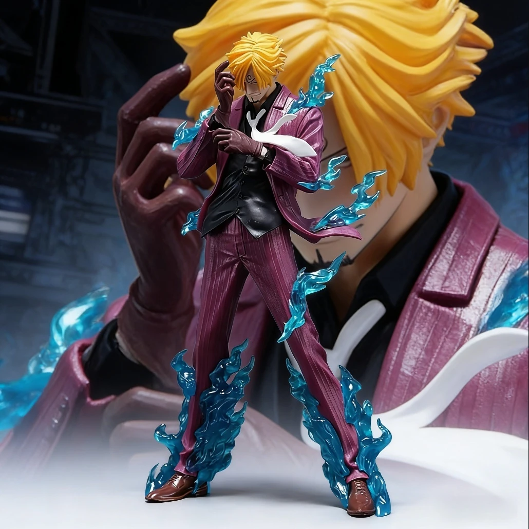 

Фигурка Санджи GK ручной работы «Горы, раскрашенные небесами» с синим пламенем, аниме-атрибутика, настольное украшение для коллекционеров и фанатов аниме