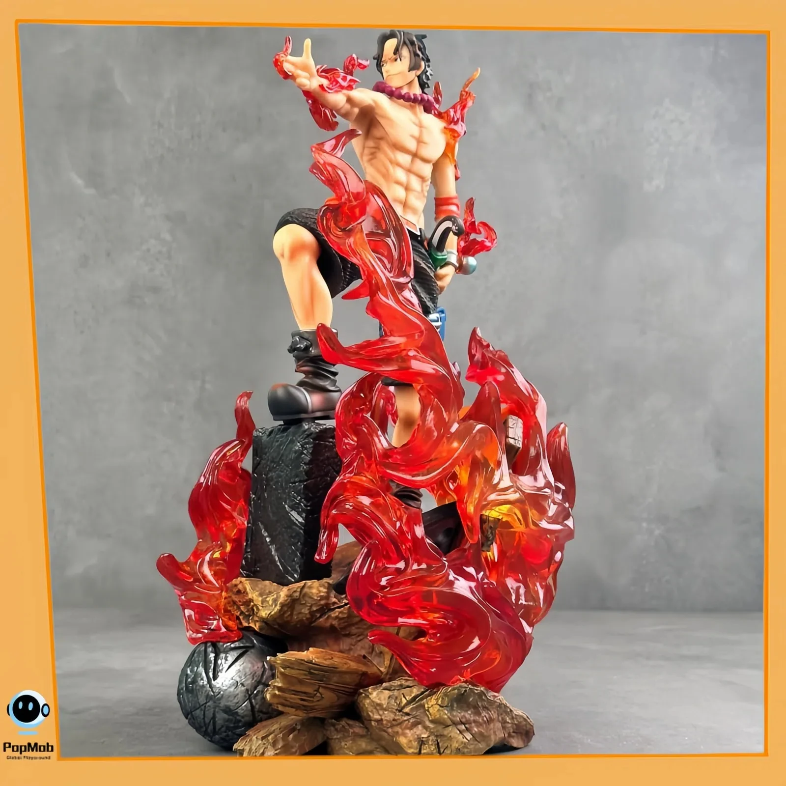 

One Piece Portgas D Ace Flame Flame Fruit Statue Model Anime Collectible Figure Scene Decor Gift For Fans Birthday