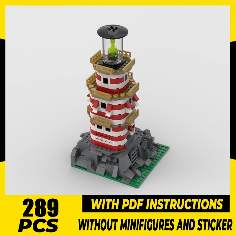 Street View Model Moc Building Blocks Lighthouse Model Technology Brick DIY Assembly Construction Toy Holiday Gifts