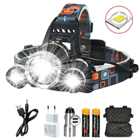 Super Bright Led Headlamp Use 18650 Battery Rechargeable Fishing Headlight Outdoor Hunting Camping Waterproof Head Light