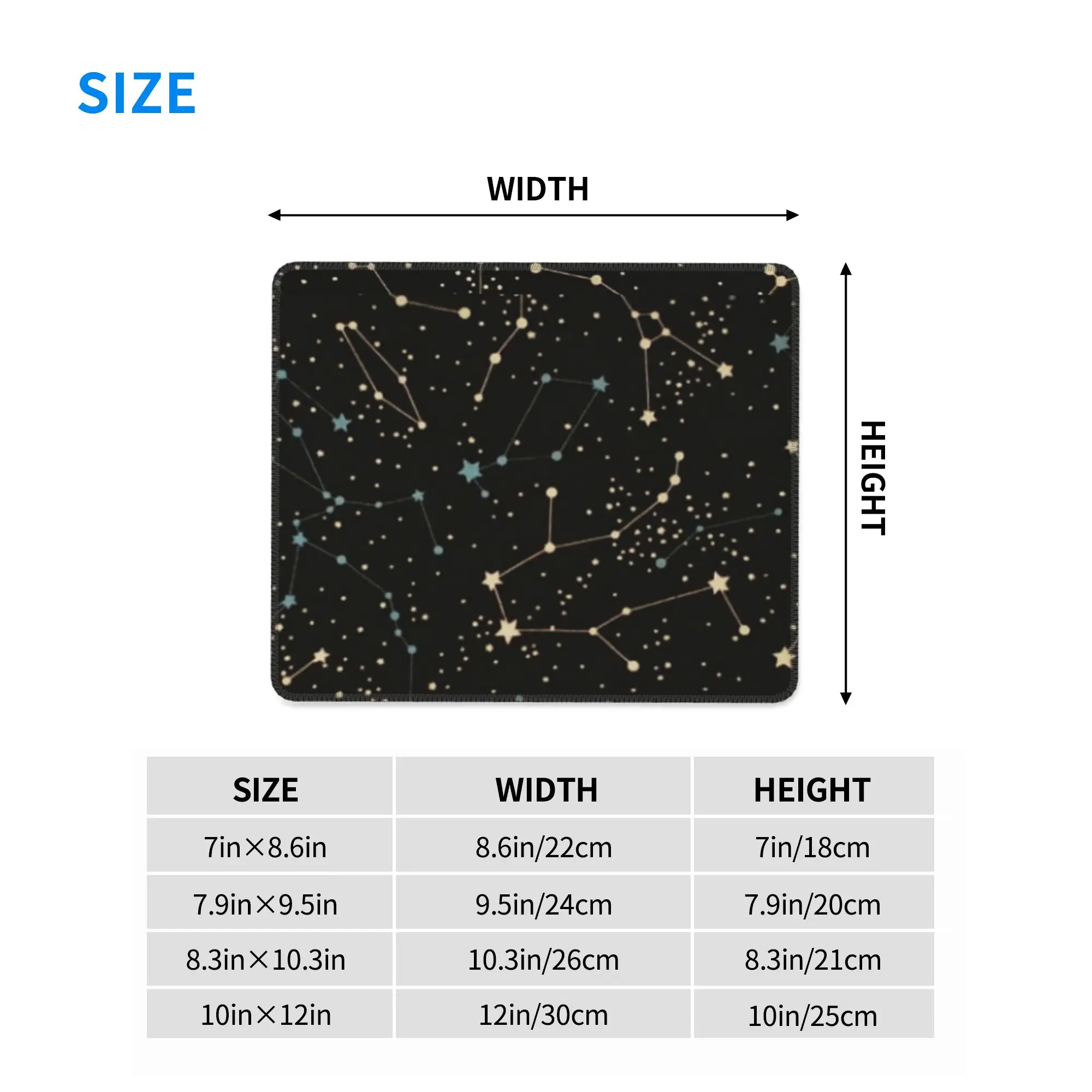 Constellation Star Clusters Galaxies Halloween Mouse Pad Computer Keyboard Mouse Mat PC Laptop Desk Mat Accessories Table Mats