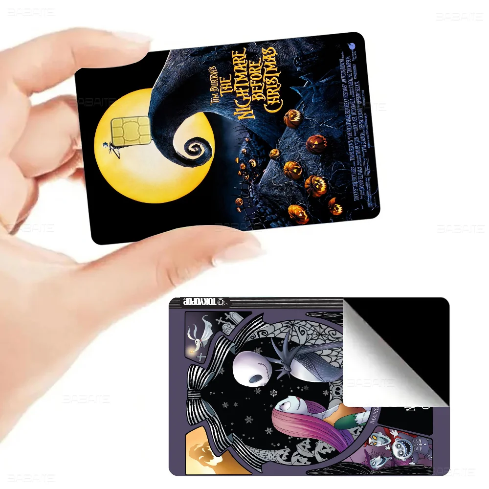 Nightmare Before Christmas Credit Card Skin Stickers For VISA Bank Bus Metro Access Card Protective Film Cover Women