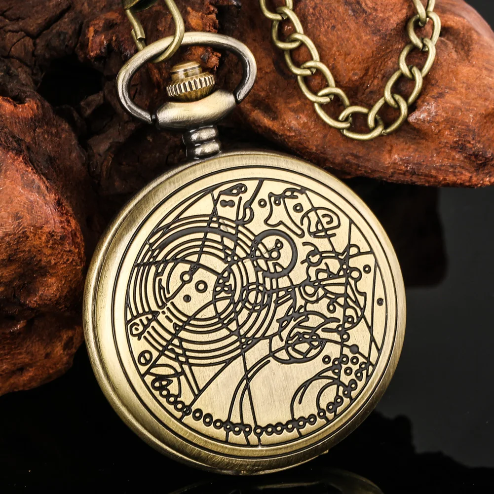 Bronze Black Silver Pocket Watch Men\'s Antique Quartz Pendant Clock Roman Numeral Dial Watches for Women Classic Souvenir Gifts