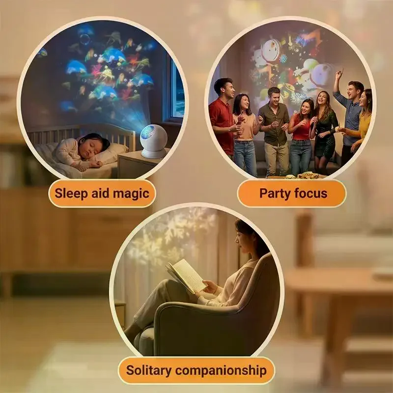 Multifunctional Projection Lamp With Vast Dreamy Patterns And Eye Protection Light For Kids Bedroom Nursery Bedside Night Use view 6