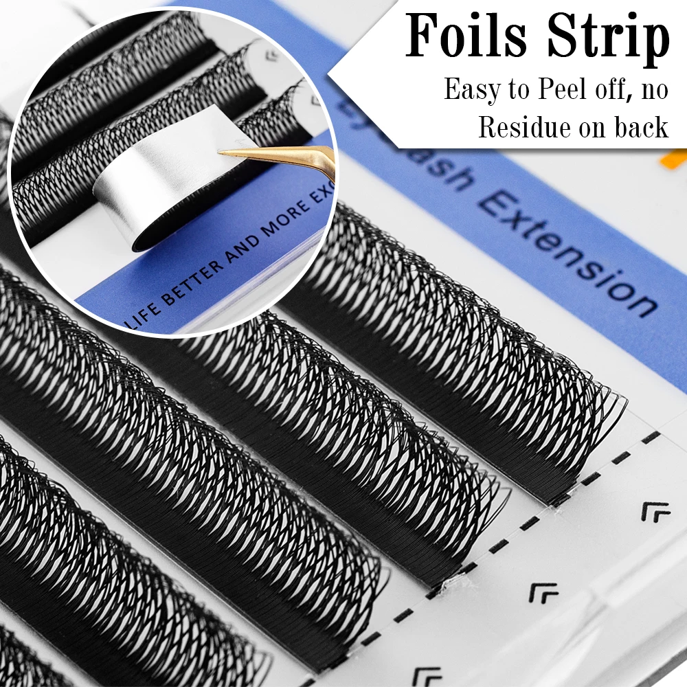 ANJOSIRMA 8D-W Shaped Eyelashes Extension Two Tips 4D/  8D Premade Volume Fan High Quality False Eyelashes Supplies