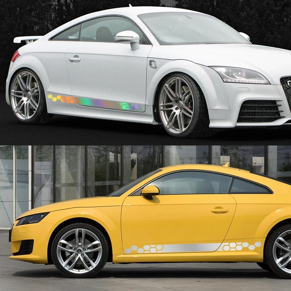 For Audi TT 8N MK1 MK2 8J Coupe MK3 8S Roadster Car Side Skirt Sticker Stripes Trims Graphics Exterior Vinyl Decals Accessories view 4