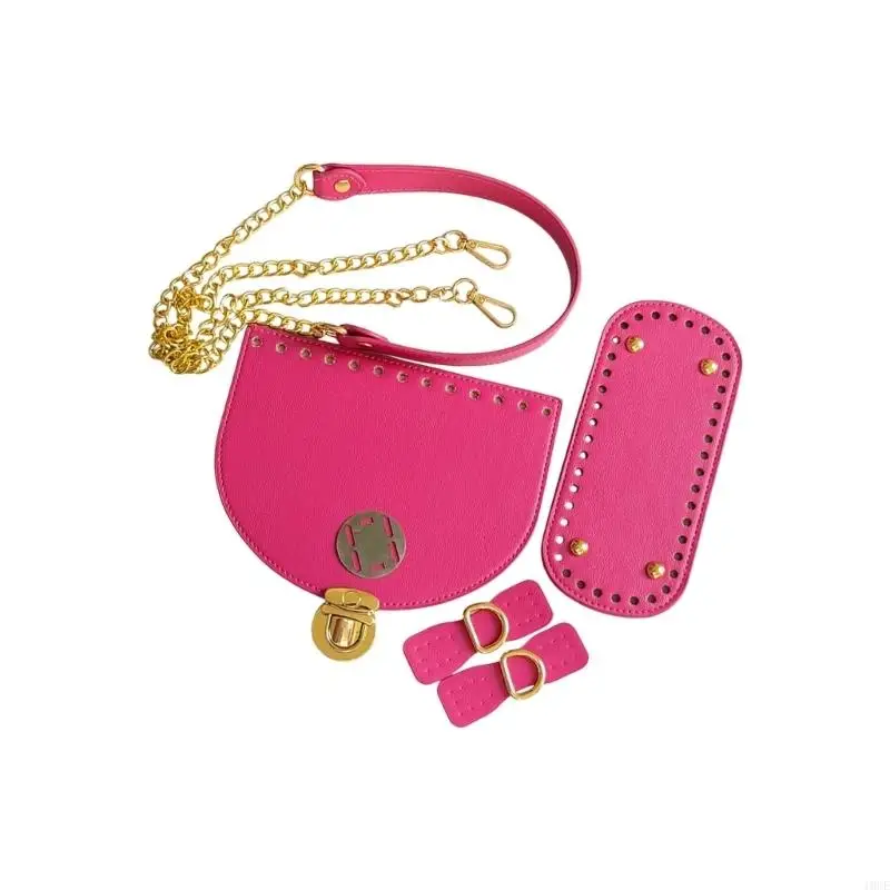 DIY PU Leather Bag Knitting Set,PU Leather Bag Making Kits with Flap Cover 