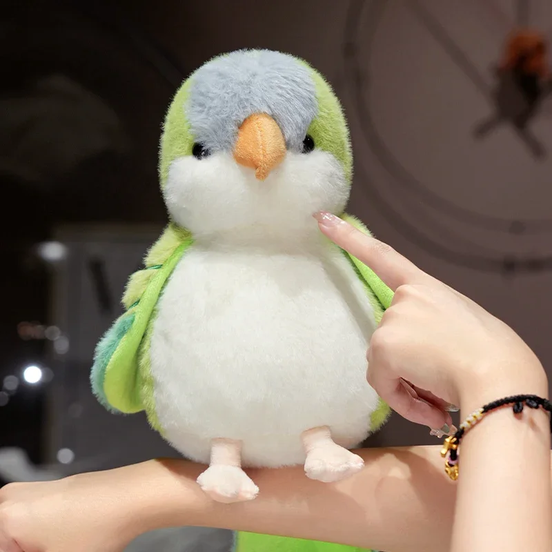Lovely Simulation Vivid Parrot Hand Puppet Doll Plush Toys Comfy Fluffy Parrot Doll Funny Lively Childhood Education Game Props