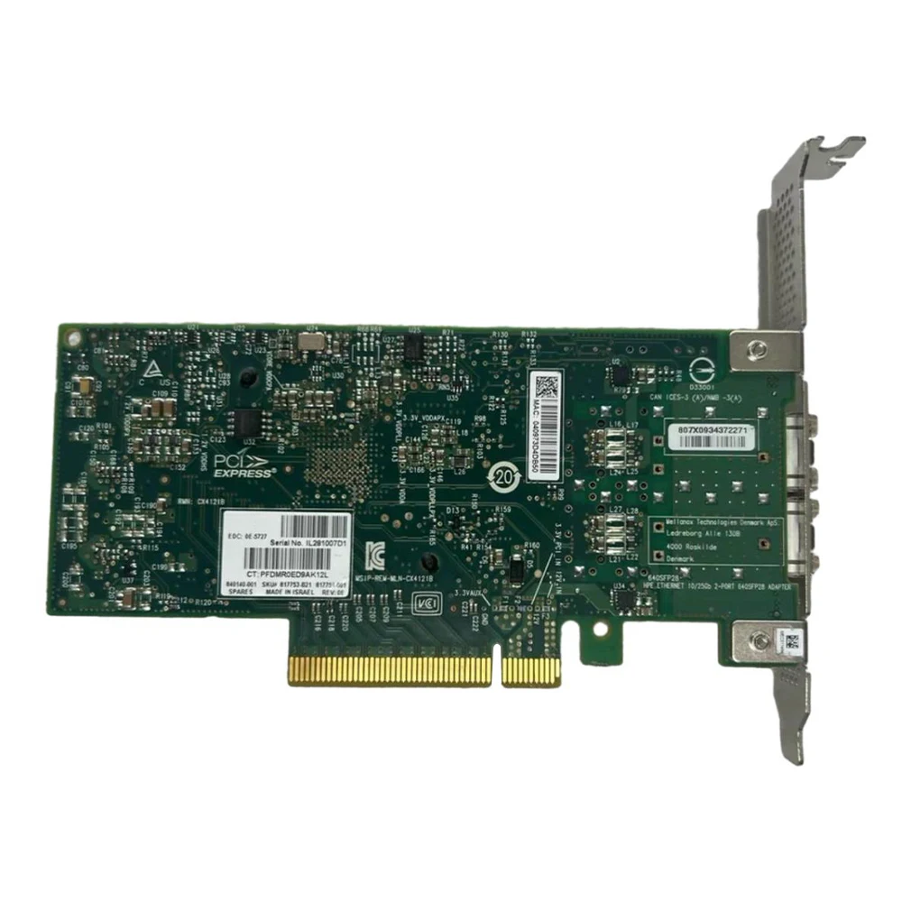 Used Original 640SFP Dual-Port 10/25GbE 640SFP28 PCIe 3.0 Network Adapter 817753-B21 840140-001 817751-001 Network Card