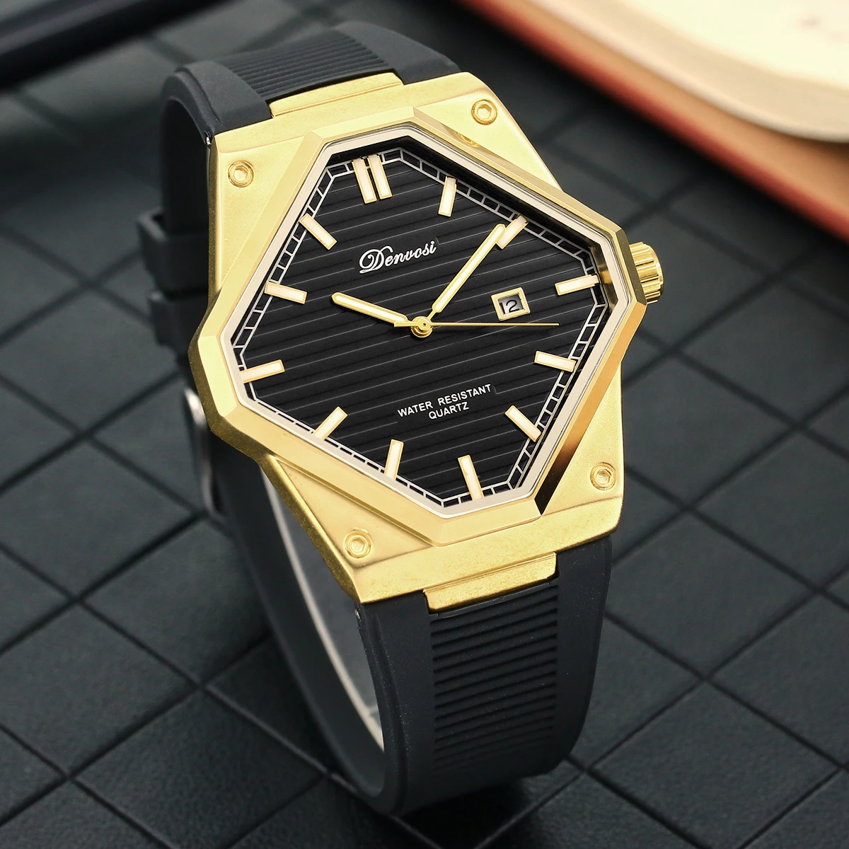 New parrot diamond dial men's watch, business style ultra-thin night light niche men's watch