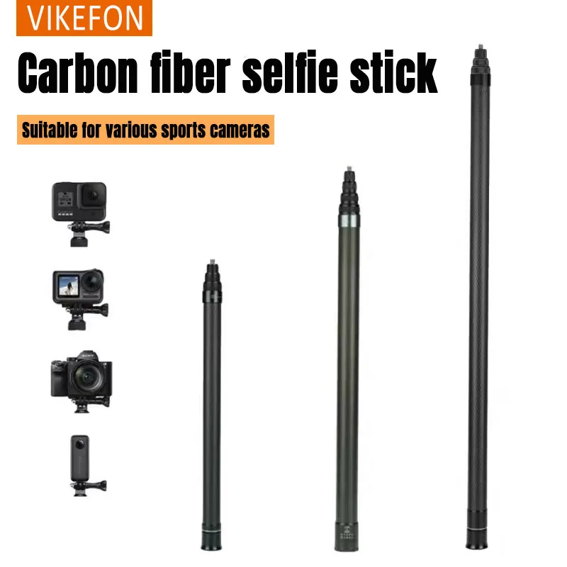 Carbon Fiber Invisible Extended Edition Selfie Stick Stand For Insta360 X3 GO3 Action 4 300CM For DJI GoPro Camera Selfie Sticks