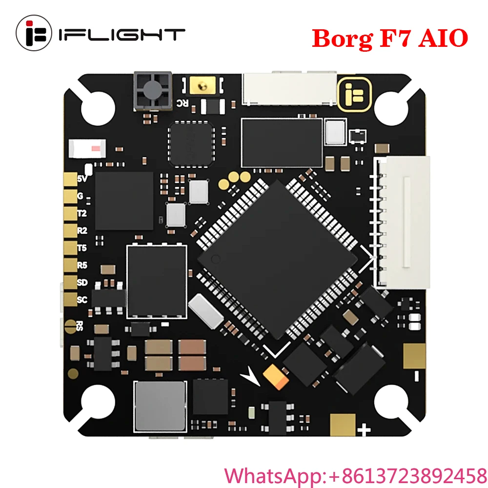 IFlight Borg F7 AIO ICM42688, Barometer, OSD, 16MB Blackbox, With Rx/ BL32 (32bit ESC) 2-4S Lipo for RC FPV Drone